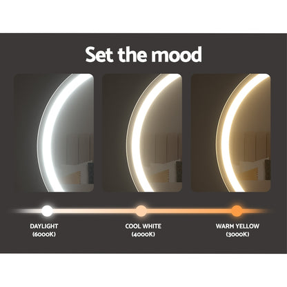 Embellir Makeup Mirror 40x40cm Hollywood Vanity with LED Light Tabletop Round-Home &amp; Garden &gt; Decor &gt; Mirrors-PEROZ Accessories