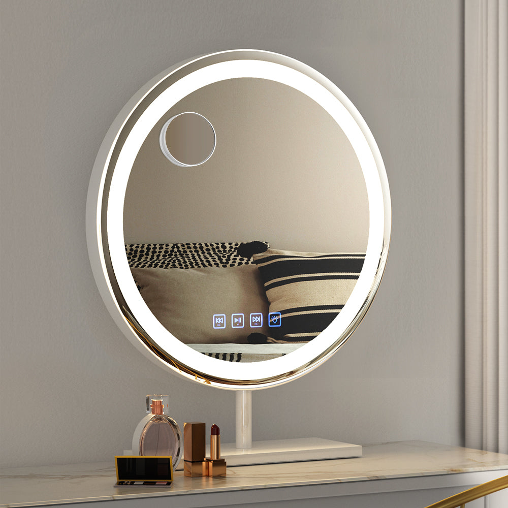Embellir Makeup Mirror 40x40cm Hollywood Vanity with LED Light Tabletop Round-Home &amp; Garden &gt; Decor &gt; Mirrors-PEROZ Accessories