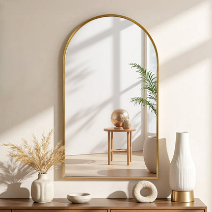 Embellir 86x50cm Arched Wall Mirror Vanity Makeup Home Decor-Home &amp; Garden &gt; Decor &gt; Mirrors-PEROZ Accessories
