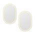 Embellir 2 LED Wall Mirror With Light 50X75CM Bathroom Decor Oval Mirrors Vanity-Health & Beauty > Makeup > Makeup Mirrors-PEROZ Accessories