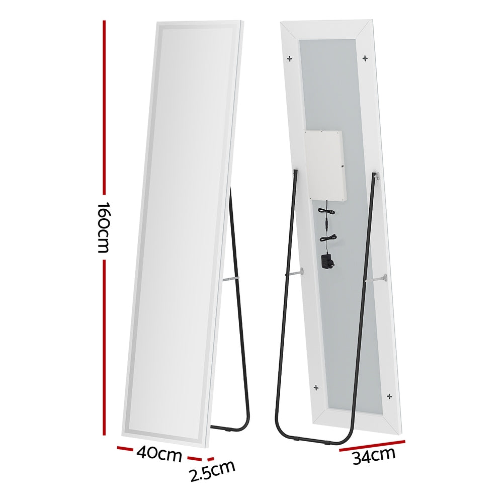 Embellir Full-Length Floor Wall Mirrors LED Light-Health &amp; Beauty &gt; Makeup Mirrors-PEROZ Accessories