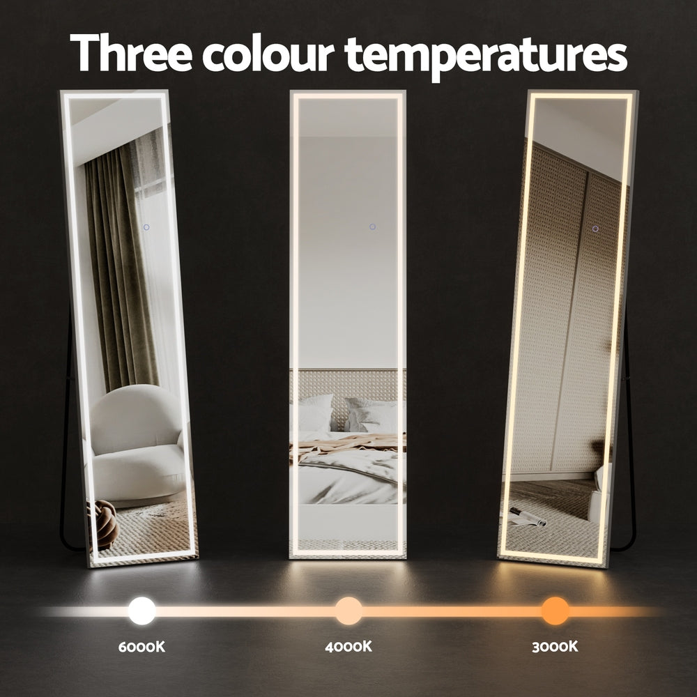Embellir Full-Length Floor Wall Mirrors LED Light-Health &amp; Beauty &gt; Makeup Mirrors-PEROZ Accessories