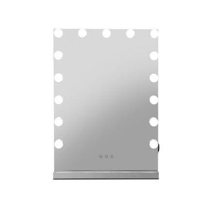 Embellir Makeup Mirror 43x61cm Hollywood Vanity with LED Light Tabletop Wall-Makeup Mirrors-PEROZ Accessories