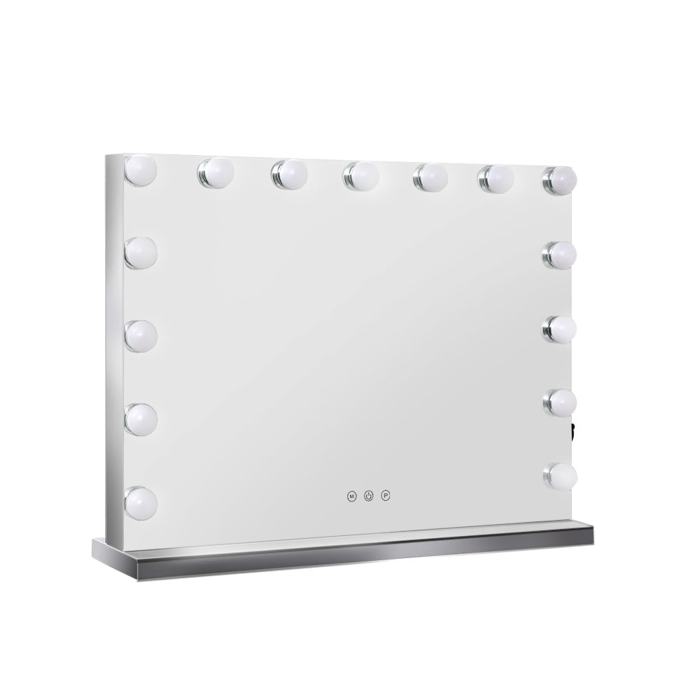 Embellir Makeup Mirror 58x46cm Hollywood Vanity with LED Light Tabletop Wall-Makeup Mirrors-PEROZ Accessories