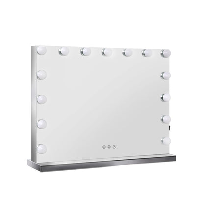 Embellir Makeup Mirror 58x46cm Hollywood Vanity with LED Light Tabletop Wall-Makeup Mirrors-PEROZ Accessories