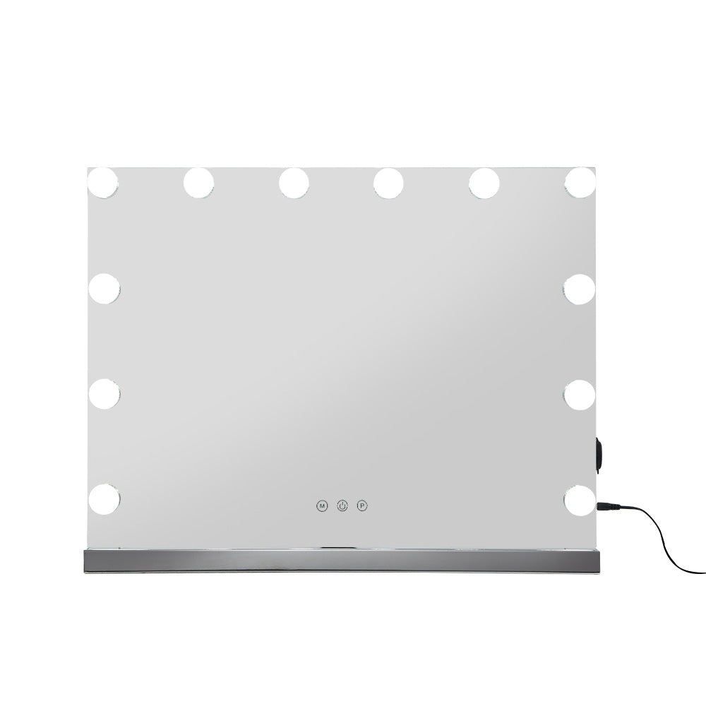 Embellir Makeup Mirror 58x46cm Hollywood Vanity with LED Light Tabletop Wall-Makeup Mirrors-PEROZ Accessories