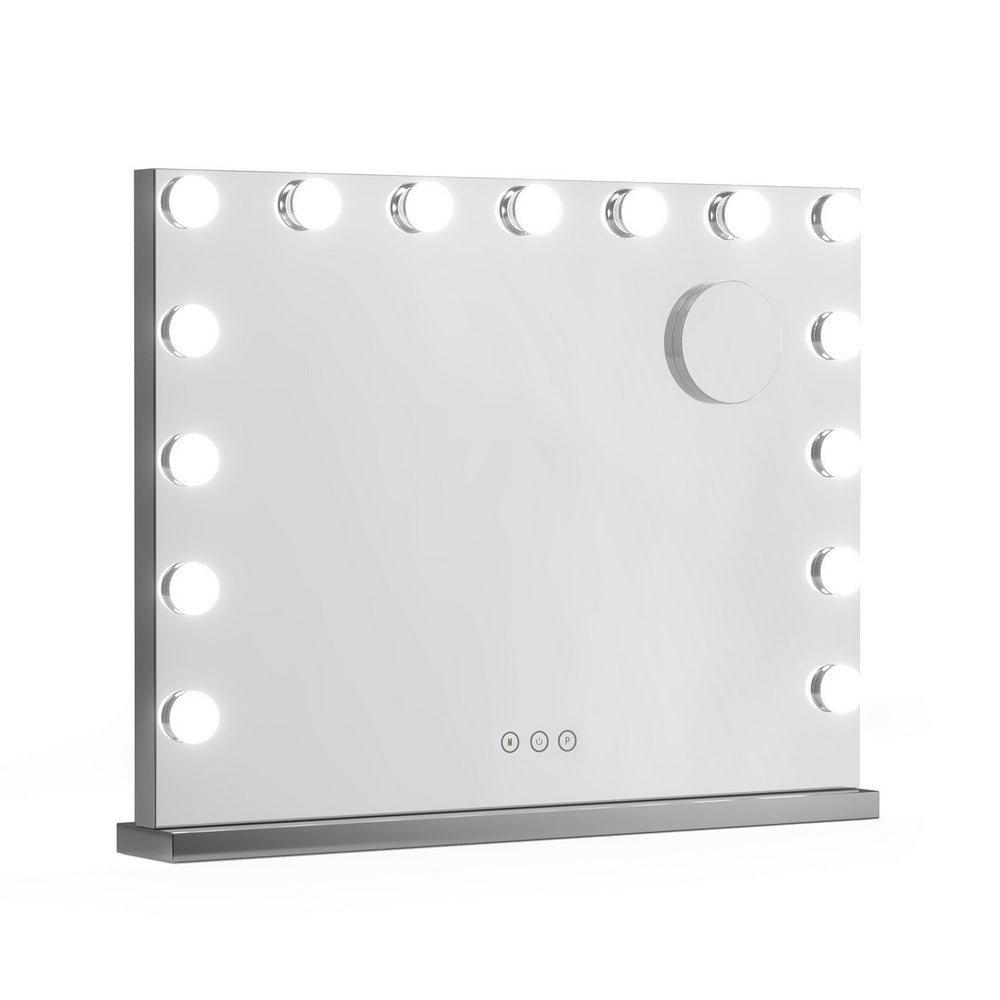 Embellir Makeup Mirror 58x46cm Hollywood Vanity with LED Light Tabletop Wall-Makeup Mirrors-PEROZ Accessories