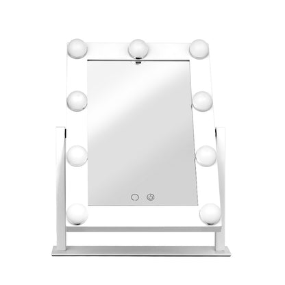 Embellir Makeup Mirror 30x38cm Hollywood Vanity with LED Light Rotation Tabletop-Makeup Mirrors-PEROZ Accessories