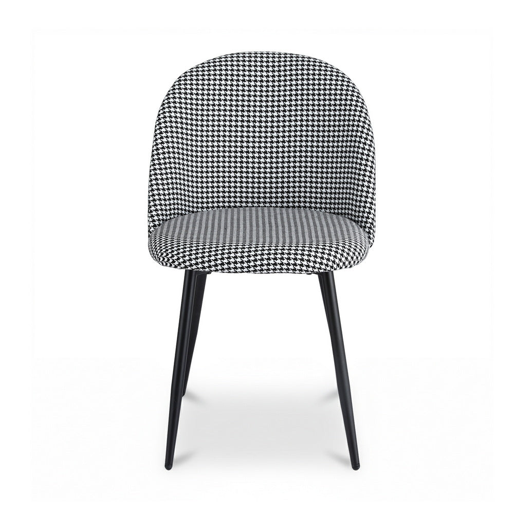 Artiss Dining Chairs Set of 2 Linen Solid Curved Houndstooth-Furniture &gt; Dining &gt; Kitchen &amp; Dining Chairs-PEROZ Accessories