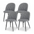 Artiss Dining Chairs Set of 4 Linen Solid Curved Houndstooth-Furniture > Dining > Kitchen & Dining Chairs-PEROZ Accessories