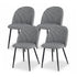 Artiss Dining Chairs Set of 4 Linen Solid Curved Houndstooth-Furniture > Dining > Kitchen & Dining Chairs-PEROZ Accessories