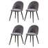 Artiss Dining Chairs Set of 4 Velvet Solid Curved Dark Grey-Furniture > Dining > Kitchen & Dining Chairs-PEROZ Accessories
