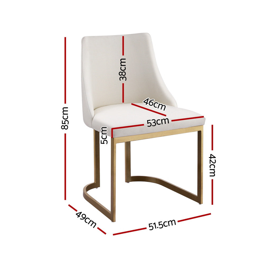 Artiss Dining Chairs Set of 2 Linen Fabric Frame Beige-Furniture &gt; Dining-PEROZ Accessories