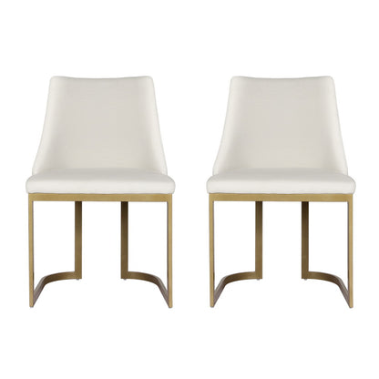 Artiss Dining Chairs Set of 2 Linen Fabric Frame Beige-Furniture &gt; Dining-PEROZ Accessories