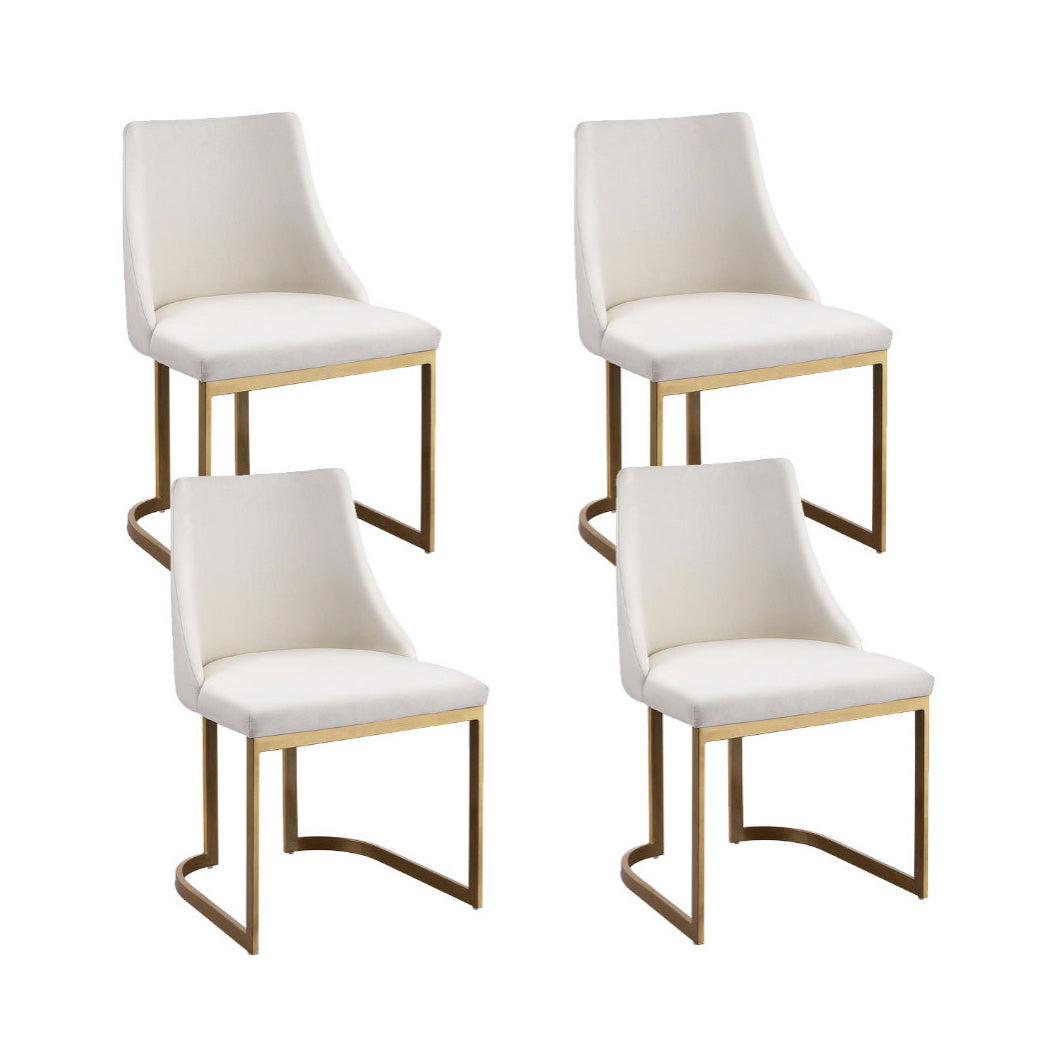 Artiss Dining Chairs Set of 4 Linen Fabric Frame Beige-Furniture &gt; Dining &gt; Kitchen &amp; Dining Chairs-PEROZ Accessories