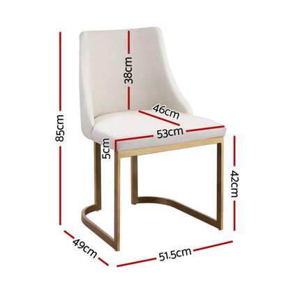 Artiss Dining Chairs Set of 4 Linen Fabric Frame Beige-Furniture &gt; Dining &gt; Kitchen &amp; Dining Chairs-PEROZ Accessories