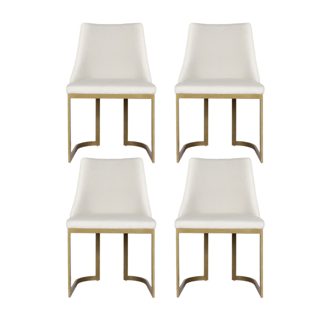 Artiss Dining Chairs Set of 4 Linen Fabric Frame Beige-Furniture &gt; Dining &gt; Kitchen &amp; Dining Chairs-PEROZ Accessories