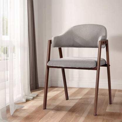Artiss Dining Chairs Grey Linen Fabric Set Of 2 Nadi-Furniture &gt; Bar Stools &amp; Chairs-PEROZ Accessories