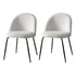 Artiss Dining Chairs Set of 2 Sherpa Boucle White-Armchairs-PEROZ Accessories