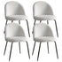Artiss Dining Chairs Set of 4 Sherpa Boucle White-Furniture > Dining > Kitchen & Dining Chairs-PEROZ Accessories