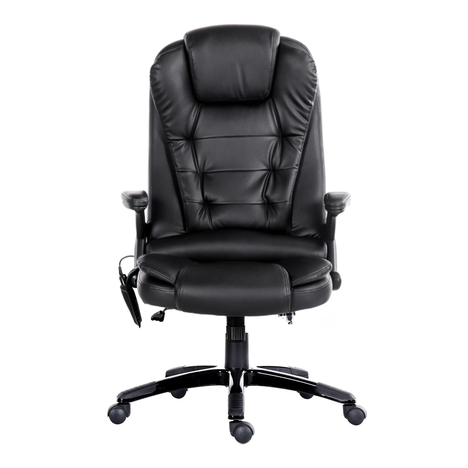 Artiss 8 Point Massage Office Chair Heated Seat Recliner PU Black-Furniture > Office-PEROZ Accessories