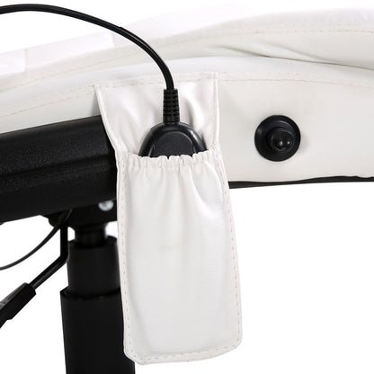 Artiss 8 Point Massage Office Chair Heated Seat Recliner PU White-Furniture > Office-PEROZ Accessories