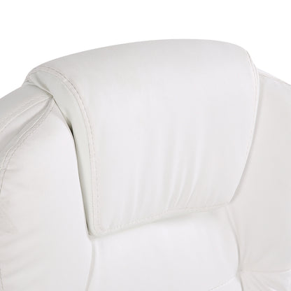 Artiss 8 Point Massage Office Chair Heated Seat Recliner PU White-Furniture &gt; Office-PEROZ Accessories