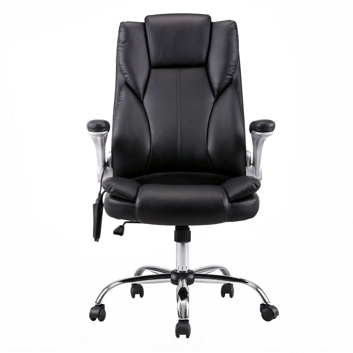 Artiss 8 Point Massage Office Chair PU Leather Black-Furniture > Office-PEROZ Accessories