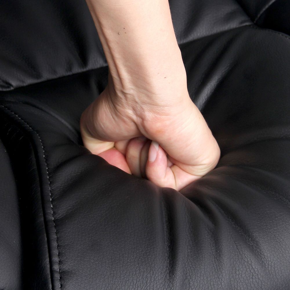 Artiss 8 Point Massage Office Chair PU Leather Black-Furniture > Office-PEROZ Accessories