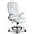 Artiss 8 Point Massage Office Chair PU Leather White-Furniture > Office-PEROZ Accessories