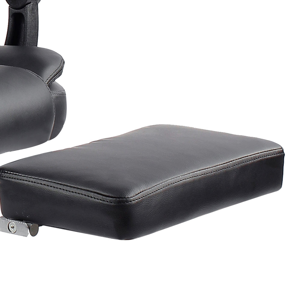 Artiss 8 Point Massage Office Chair PU Leather Footrest Black-Furniture &gt; Office-PEROZ Accessories