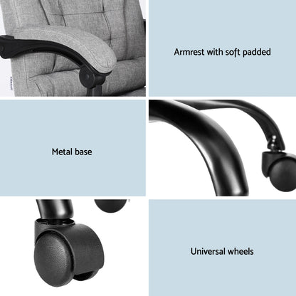 Artiss Executive Office Chair 4-Point Massage Adjustable Ergonomic Recline Back-Furniture &gt; Office &gt; Office &amp; Desk Chairs-PEROZ Accessories