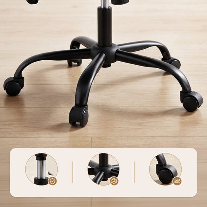 Artiss 2 Point Massage Office Chair Leather Mid Back Black-Furniture > Office-PEROZ Accessories