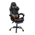 Artiss 2 Point Massage Gaming Office Chair Footrest Grey-Furniture > Bar Stools & Chairs-PEROZ Accessories