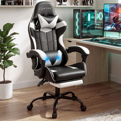 Artiss Ergonomic Gaming Office Chair with 2 Point Message Black