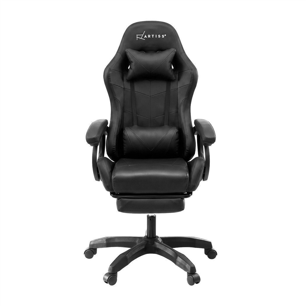 Artiss Gaming Office Chair with 8 Point Message Reline Ergonomic Black