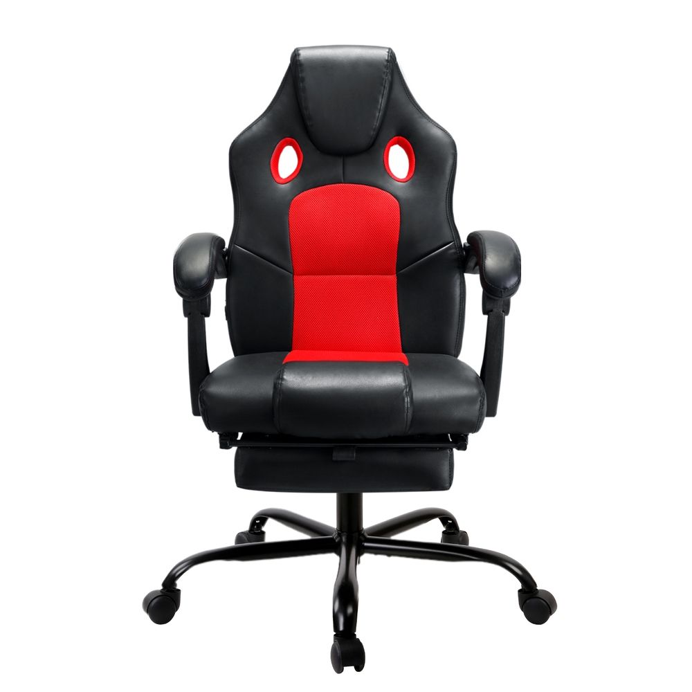 Artiss 2 Point Massage Gaming Office Chair PU Leather Red-Furniture > Office-PEROZ Accessories