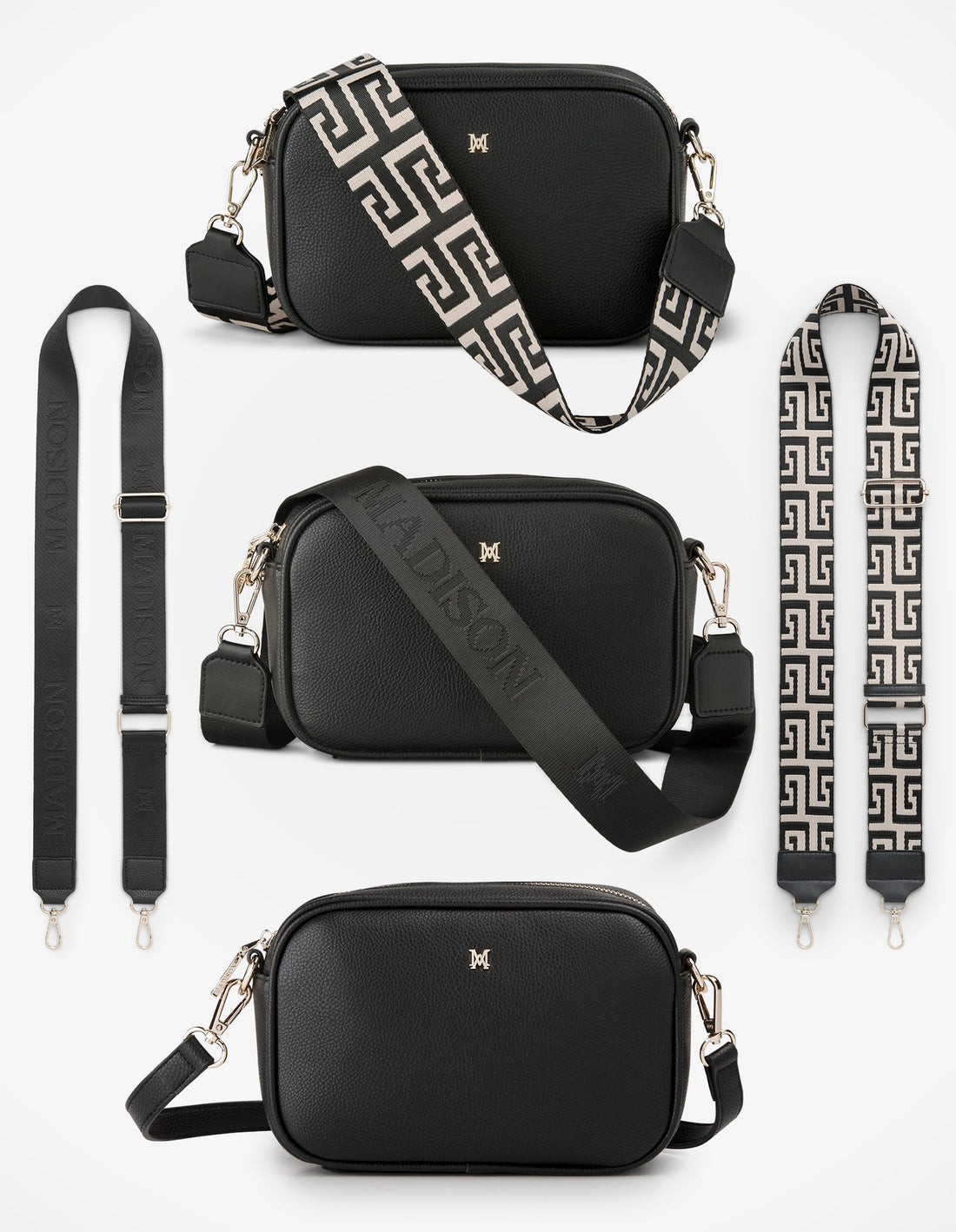 Monica Crossbody Bag &amp; 3 Straps - One Bag 3 Ways-Handbags-PEROZ Accessories
