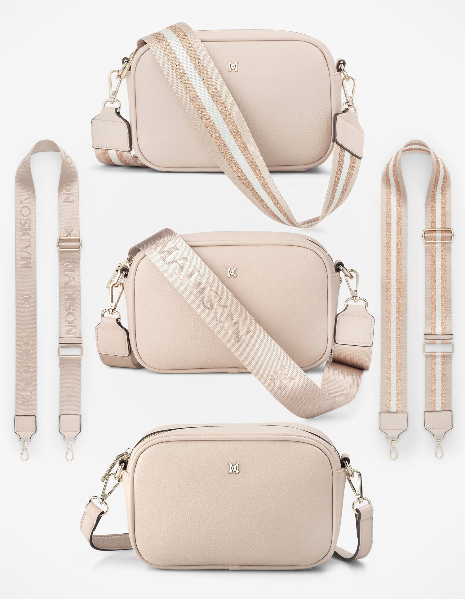 Monica Crossbody Bag &amp; 3 Straps - One Bag 3 Ways-Handbags-PEROZ Accessories