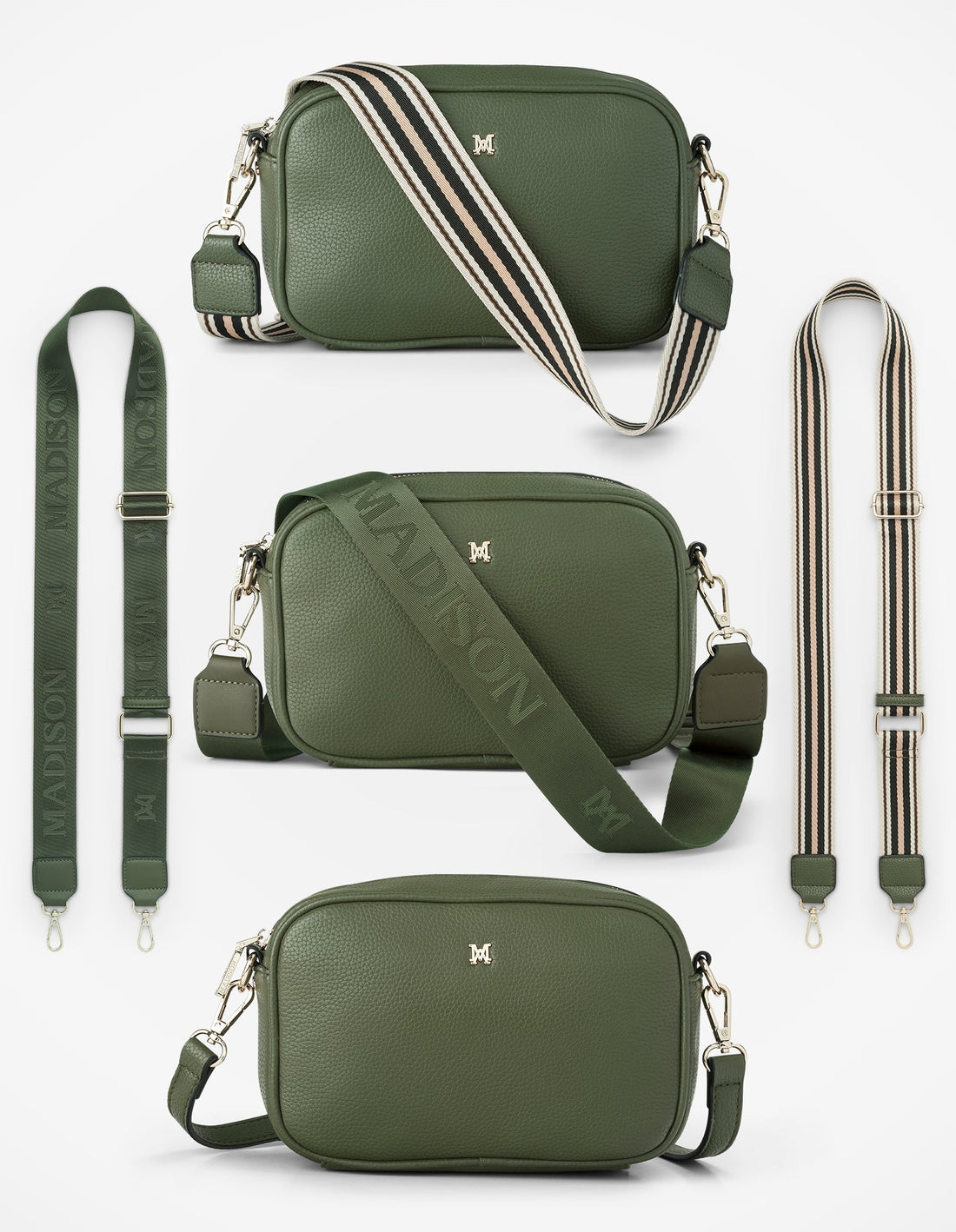 Monica Crossbody Bag & 3 Straps - One Bag 3 Ways-Handbags-PEROZ Accessories