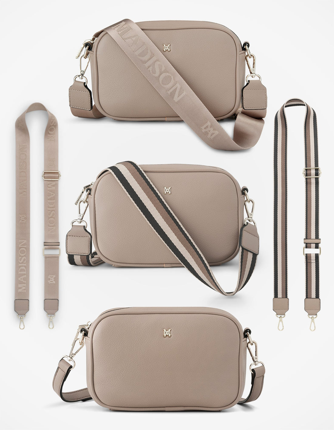 Monica Crossbody Bag &amp; 3 Straps - One Bag 3 Ways-Handbags-PEROZ Accessories