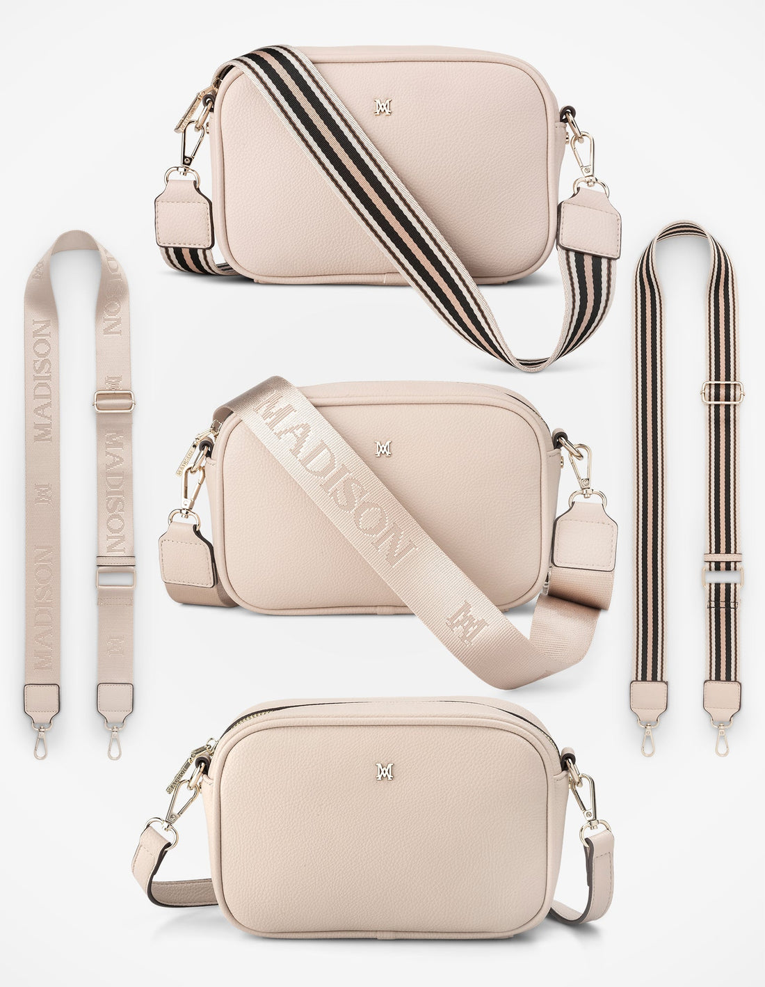 Monica Crossbody Bag &amp; 3 Straps - One Bag 3 Ways-Handbags-PEROZ Accessories