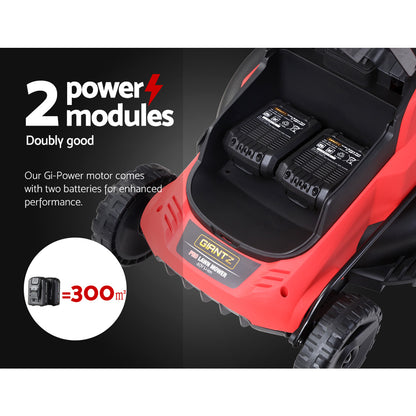 Giantz Lawn Mower Cordless 40V Battery Electric Lawnmower 34cm Width-Home &amp; Garden > Garden Tools-PEROZ Accessories