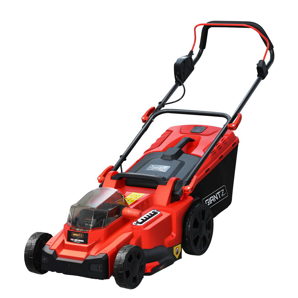 Giantz Lawn Mower 37cm Cutting Width Cordless 40V Electric Lawnmower-Home &amp; Garden &gt; Garden Tools-PEROZ Accessories