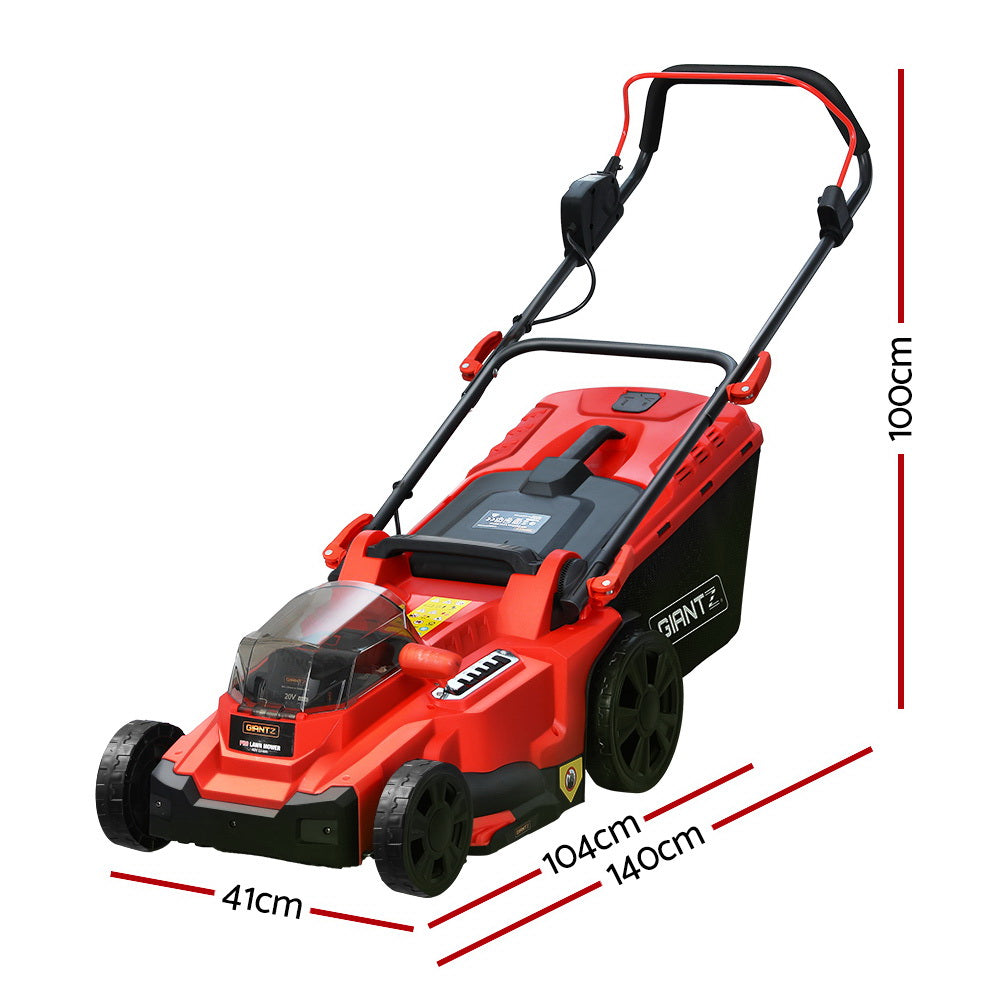 Giantz Lawn Mower 37cm Cutting Width Cordless 40V Electric Lawnmower-Home &amp; Garden &gt; Garden Tools-PEROZ Accessories
