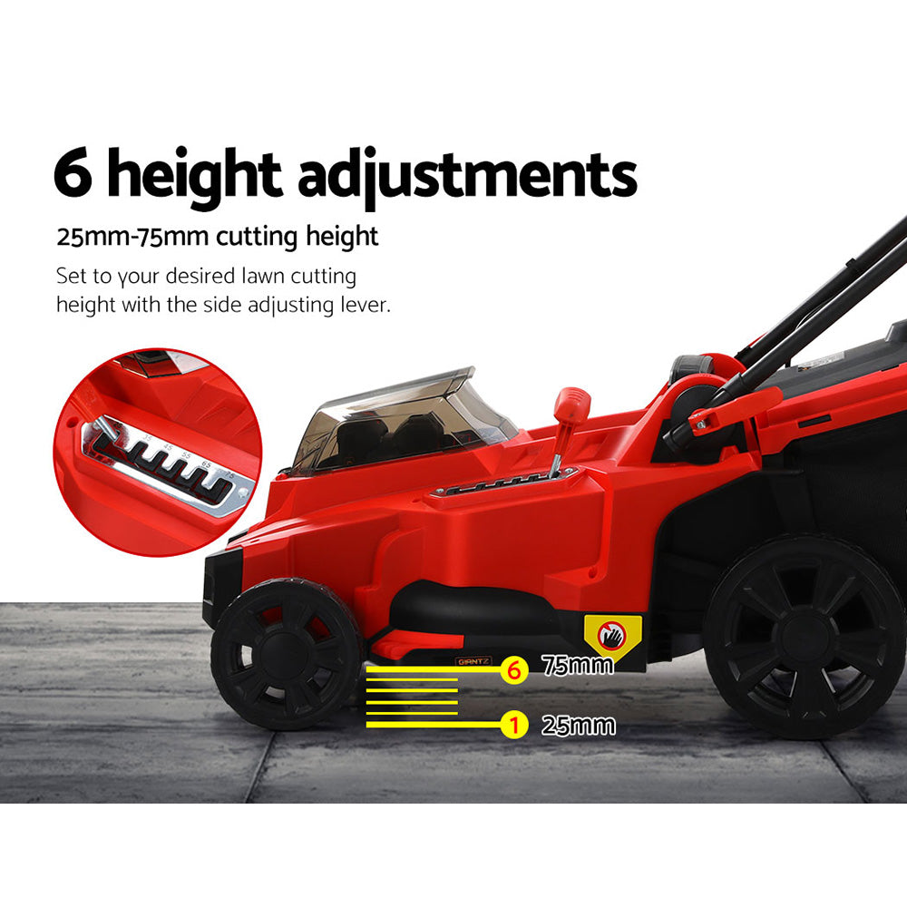 Giantz Lawn Mower 37cm Cutting Width Cordless 40V Electric Lawnmower-Home &amp; Garden &gt; Garden Tools-PEROZ Accessories