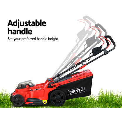Giantz Lawn Mower 37cm Cutting Width Cordless 40V Electric Lawnmower-Home &amp; Garden &gt; Garden Tools-PEROZ Accessories