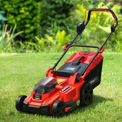 Giantz Lawn Mower 37cm Cutting Width Cordless 40V Electric Lawnmower-Home &amp; Garden &gt; Garden Tools-PEROZ Accessories
