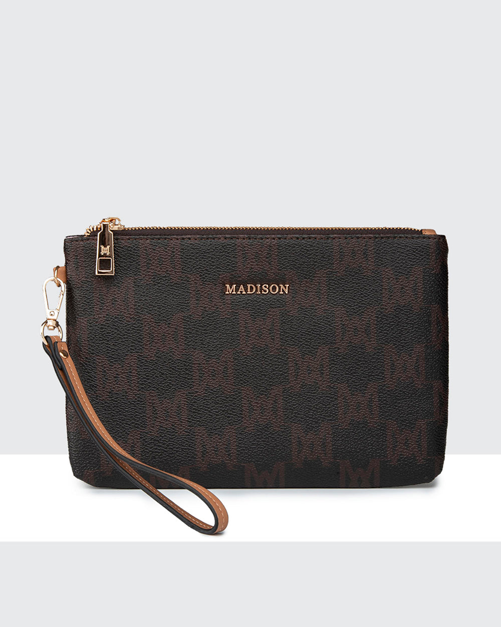 Eliza Large Zip Pouch With Wrist Strap-Wallets-PEROZ Accessories