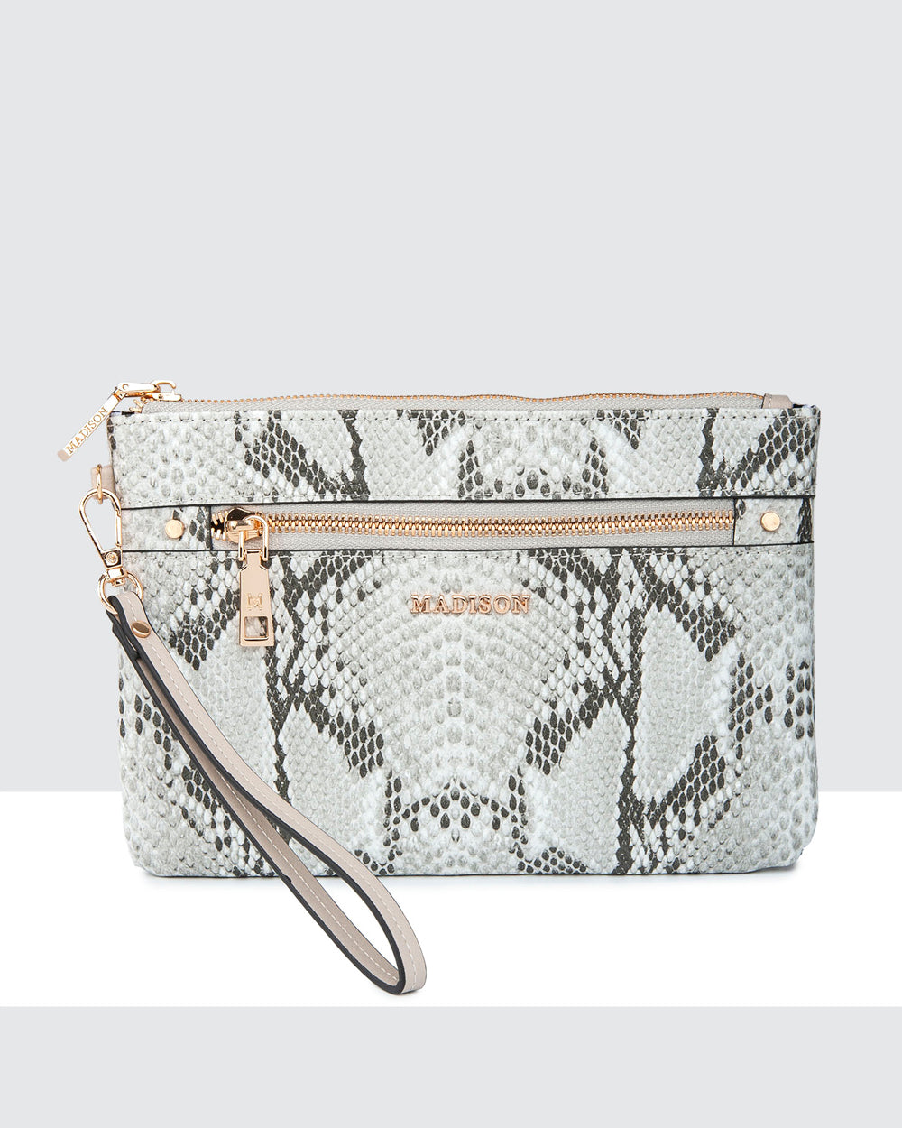 Eliza Large Zip Pouch With Wrist Strap-Wallets-PEROZ Accessories